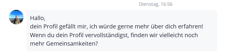 Be2 Profil vervollständigen